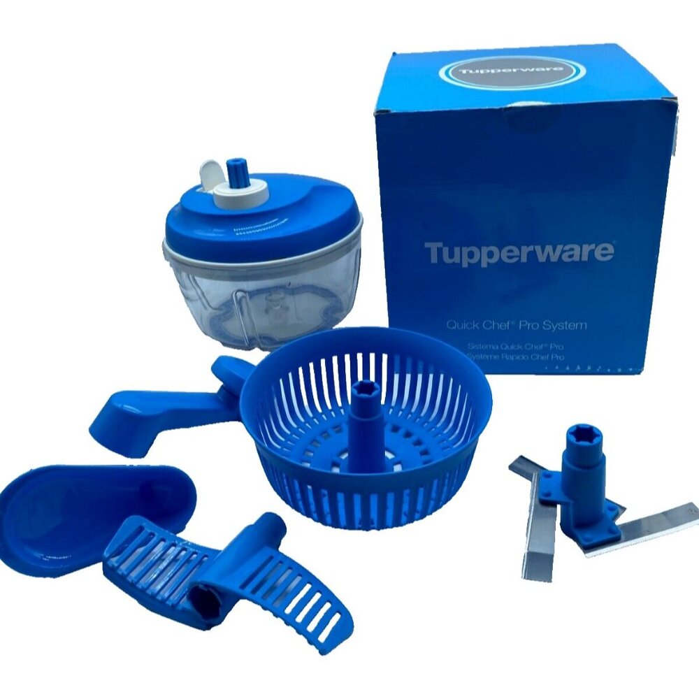 Tupperware Quick Chef Pro System Blue with Box